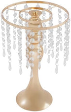 10PCS 13in Height Crystal Flower Stand for for Wedding(Gold, Medium) in Medium in Gold, alternate view 5