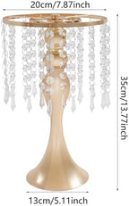 10PCS 13in Height Crystal Flower Stand for for Wedding(Gold, Medium) in Medium in Gold, alternate view 7