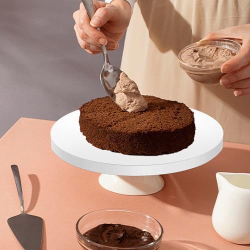 10pcs 14 Inch Cakeboard Round, 1/2 Inch Thick Cake Boards, Bend Resistant & Sturdy White Cake Cardboard for, alternate view 2