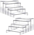 10pcs 2 Set Clear Acrylic Display Risers Large in Large in transparent