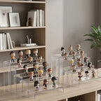 10pcs 2 Set Clear Acrylic Display Risers Large in Large in transparent, alternate view 2