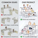 10pcs 2 Set Clear Acrylic Display Risers Large in Large in transparent, alternate view 7