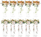 10PCS 23.6inch High Wedding Flower Stand, with Acrylic Laminate for T-Stage Events Reception, Party Decoration