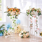 10PCS 23.6inch High Wedding Flower Stand, with Acrylic Laminate for T-Stage Events Reception, Party Decoration, alternate