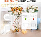 10PCS 23.6inch High Wedding Flower Stand, with Acrylic Laminate for T-Stage Events Reception, Party Decoration, alternate