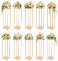 10pcs 31.5in Tall Gold Wedding Cenerpiece Flower Vase (10Pcs-Gold, 31.5in) in 10pcs-gold