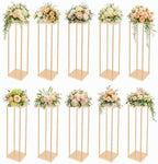 10pcs 31.5in Tall Gold Wedding Cenerpiece Flower Vase (10Pcs-Gold, 31.5in) in 10pcs-gold