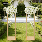 10pcs 31.5in Tall Gold Wedding Cenerpiece Flower Vase (10Pcs-Gold, 31.5in) in 10pcs-gold, alternate view 2
