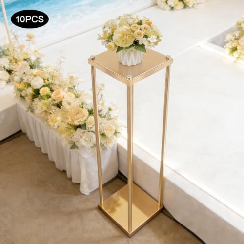 10pcs 31.5in Tall Gold Wedding Cenerpiece Flower Vase (10Pcs-Gold, 31.5in) in 10pcs-gold, alternate view 4