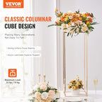 10PCS 31.5inch High Wedding Flower Stand, With Acrylic Laminate, Metal Vase Column Geometric Centerpiece Stands, alternate
