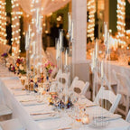 10pcs 5-Arm Acrylic Candelabra,45.7 Inches Tall Clear Floor Candle Holders in 8.6"L x 8.6"W x 45.7"H in Clear, alternate view