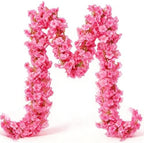 10PCS 59FT Artificial Silk Cherry Blossom Garland, Hanging Sakura Flower Vines for Wedding Party Home Arch
