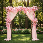 10PCS 59FT Artificial Silk Cherry Blossom Garland, Hanging Sakura Flower Vines for Wedding Party Home Arch, alternate view 2