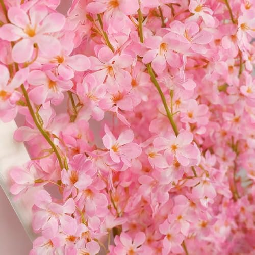 10PCS 59FT Artificial Silk Cherry Blossom Garland, Hanging Sakura Flower Vines for Wedding Party Home Arch, alternate view 6