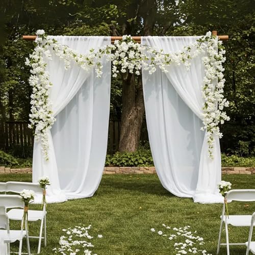 10PCS 59FT Artificial Silk Cherry Blossom Garland, Hanging Sakura Flower Vines for Wedding Party Home Arch, alternate view 2