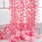 10PCS 59FT Artificial Silk Cherry Blossom Garland, Hanging Sakura Flower Vines for Wedding Party Home Arch, alternate view 4