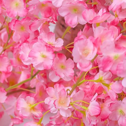 10PCS 59FT Artificial Silk Cherry Blossom Garland, Hanging Sakura Flower Vines for Wedding Party Home Arch, alternate view 5