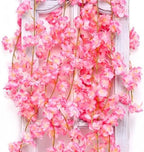 10PCS 59FT Artificial Silk Cherry Blossom Garland, Hanging Sakura Flower Vines for Wedding Party Home Arch, alternate view 6