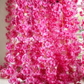 10PCS 59FT Artificial Silk Cherry Blossom Garland, Hanging Sakura Flower Vines for Wedding Party Home Arch