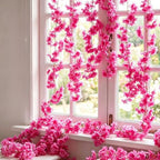 10PCS 59FT Artificial Silk Cherry Blossom Garland, Hanging Sakura Flower Vines for Wedding Party Home Arch, alternate view 6