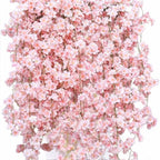 10PCS 59FT Artificial Silk Cherry Blossom Garland, Hanging Sakura Flower Vines for Wedding Party Home Arch