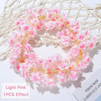 10PCS 59FT Artificial Silk Cherry Blossom Garland, Hanging Sakura Flower Vines for Wedding Party Home Arch, alternate view 3