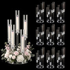 10PCS Acrylic Candelabra Centerpieces for Tables Wedding Reception in Clear