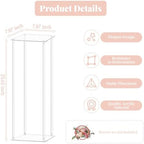 10pcs Acrylic Flower Stand Column 24 Inch Tall Vases for Centerpieces Clear Elegant Floral Display Holder for, alternate view