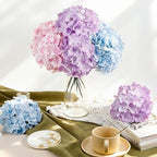 10Pcs Artificial Hydrangea Flowers, Realistic Faux Silk Hydrangeas, alternate view 7