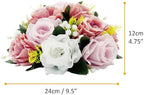 10Pcs Artificial Rose Balls for Centerpieces (Dusty Pink & White) in Dusty Pink & White, alternate view 3