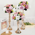 10Pcs Artificial Rose Balls for Centerpieces (Dusty Pink & White) in Dusty Pink & White, alternate view 5