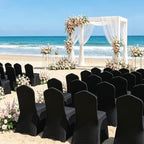 10PCS Black Chair Covers, Wrinkle Resistant, Elastic Stretch and Washable, Stretch Polyester Spandex Slipcovers, alternate