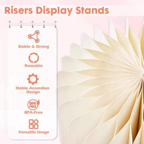 10Pcs Buffet Risers, Food Risers for Buffet Table with Acrylic Plates in White, alternate view 5