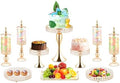10PCS Cake Stands Set, Crystal Cupcake Stand Cookie Holder Fruits Dessert Display Plate, Wedding Metal Dessert
