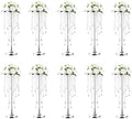 10pcs Crystal Centerpieces for Tables 21.65in Silver Flower Stand in Silver