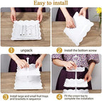 10Pcs Cupcake Stand, Dessert Table Display Set, 4 White 3 Tired Cake Stand 6 Plastic Serving Trays for Party, alternate view