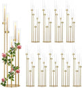 10Pcs Gold Candelabra Centerpiece for Wedding in 48 inches in Gold