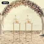 10pcs Gold Flower Stand, 31.4" Tall Metal Column Display Rack in Gold, alternate view 4