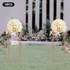 10pcs Gold Flower Stand, 31.4" Tall Metal Column Display Rack in Gold, alternate view 6