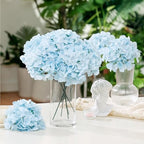 10PCS Hydrangea Artificial Flowers, Faux Blue Flowers, alternate view 3