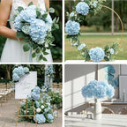 10PCS Hydrangea Artificial Flowers, Faux Blue Flowers, alternate view 4