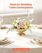 10PCS Metal Wedding Gold Centerpieces for Table 4.7”, Holders for Tables, Wedding Dinner Party and Ceremony, alternate view 4