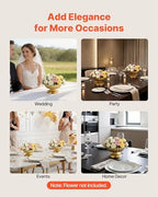 10PCS Metal Wedding Gold Centerpieces for Table 4.7”, Holders for Tables, Wedding Dinner Party and Ceremony, alternate view 7
