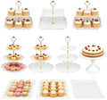 10Pcs Multi-Tier Dessert Stand Set for Wedding Decor in White