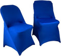 10PCS Spandex Folding Waterproof Chair Covers for Party, Royal Blue in Royal Blue