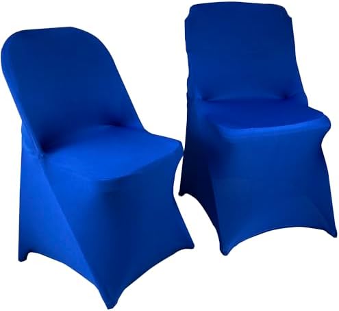 10PCS Spandex Folding Waterproof Chair Covers for Party, Royal Blue in Royal Blue