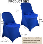 10PCS Spandex Folding Waterproof Chair Covers for Party, Royal Blue in Royal Blue, alternate view 3