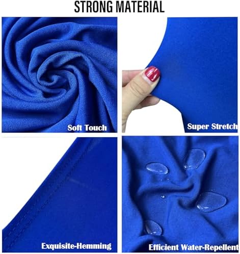 10PCS Spandex Folding Waterproof Chair Covers for Party, Royal Blue in Royal Blue, alternate view 4
