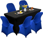 10PCS Spandex Folding Waterproof Chair Covers for Party, Royal Blue in Royal Blue, alternate view 5