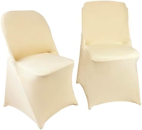 10PCS Stretch Spandex Folding Waterproof Chair Covers, Universal Fitted Chair Cover Protector for Wedding Party